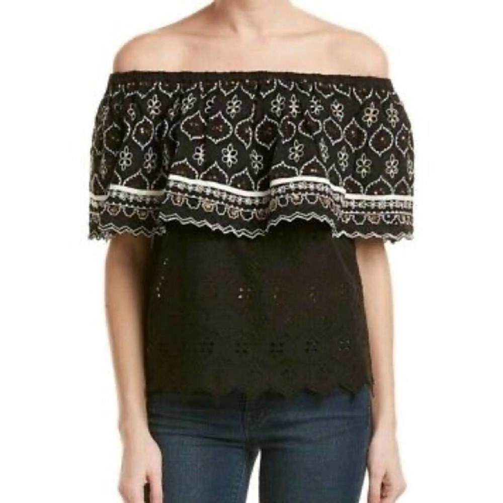 Anthro Hemant & Nandita Mavra Eyelet Blouse Medium